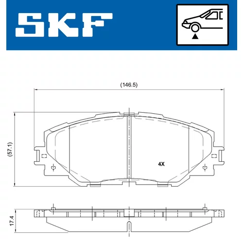 Sada brzdových platničiek kotúčovej brzdy VKBP 80235 /SKF/ - obr. 6