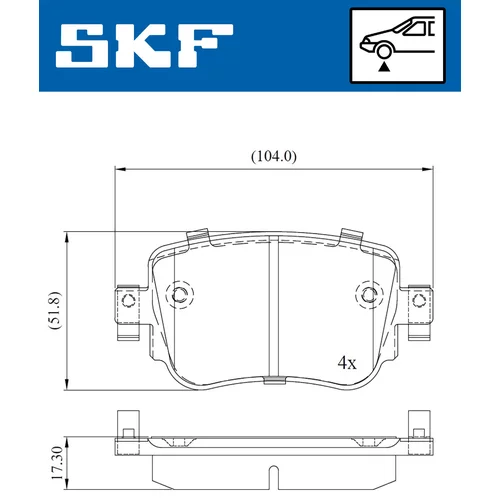 Sada brzdových platničiek kotúčovej brzdy VKBP 80324 /SKF/ - obr. 1