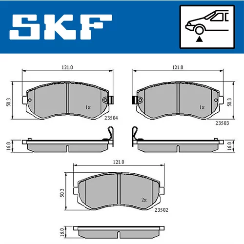 Sada brzdových platničiek kotúčovej brzdy VKBP 80535 A /SKF/ - obr. 1