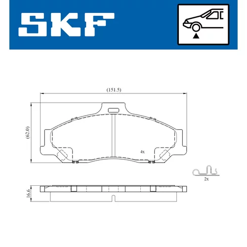 Sada brzdových platničiek kotúčovej brzdy VKBP 81084 A /SKF/ - obr. 1