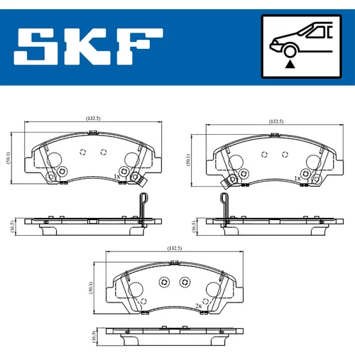 Sada brzdových platničiek kotúčovej brzdy VKBP 81436 A /SKF/ - obr. 1
