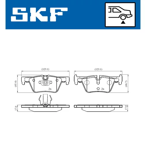 Sada brzdových platničiek kotúčovej brzdy VKBP 90026 /SKF/ - obr. 6