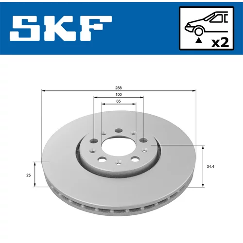Brzdový kotúč VKBD 80074 V2 /SKF/ - obr. 1