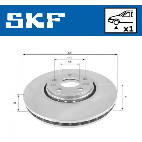 Brzdový kotúč VKBD 80091 V1 /SKF/ - obr. 1