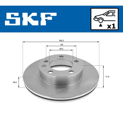 Brzdový kotúč VKBD 80109 V1 /SKF/ - obr. 1