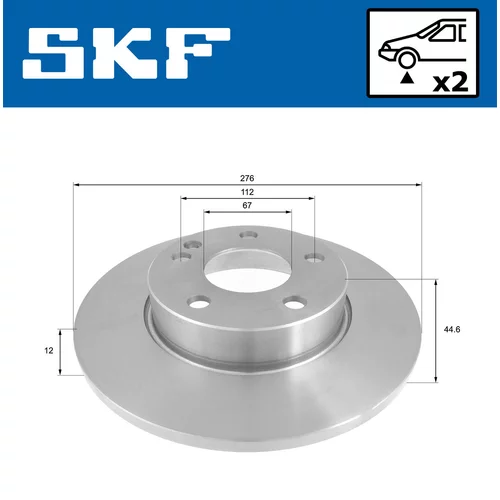 Brzdový kotúč VKBD 80220 S2 /SKF/ - obr. 1