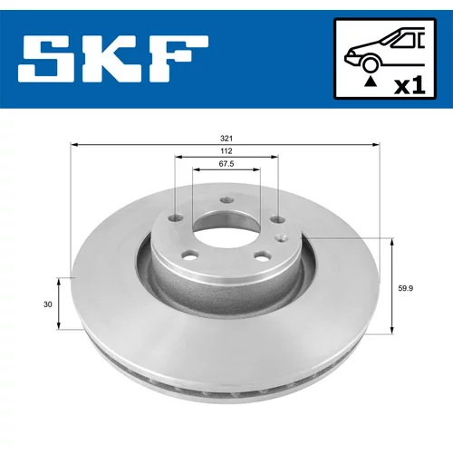 Brzdový kotúč VKBD 80226 V1 /SKF/ - obr. 1