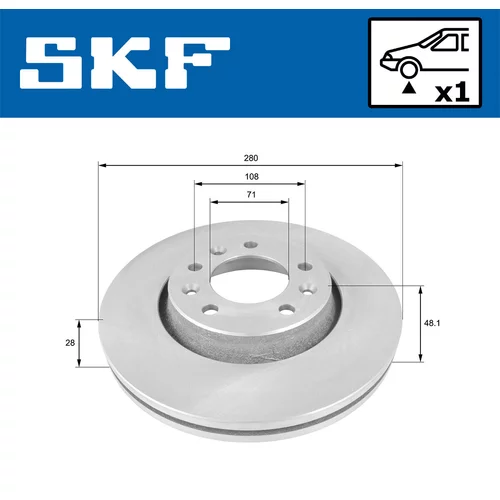 Brzdový kotúč VKBD 80245 V1 /SKF/ - obr. 1