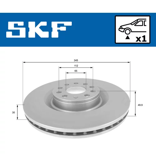 Brzdový kotúč VKBD 80309 V1 /SKF/ - obr. 1