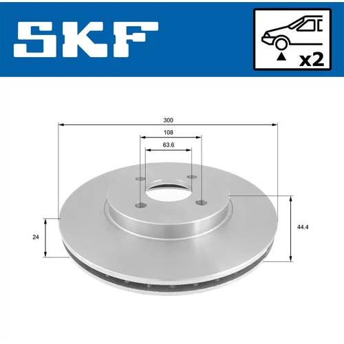Brzdový kotúč VKBD 80334 V2 /SKF/ - obr. 1