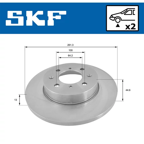 Brzdový kotúč VKBD 80337 S2 /SKF/ - obr. 1