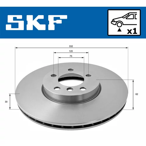 Brzdový kotúč VKBD 80339 V1 /SKF/ - obr. 1