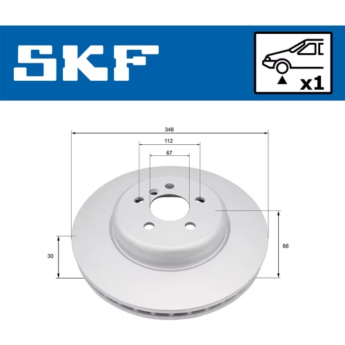 Brzdový kotúč SKF VKBD 81372 V1