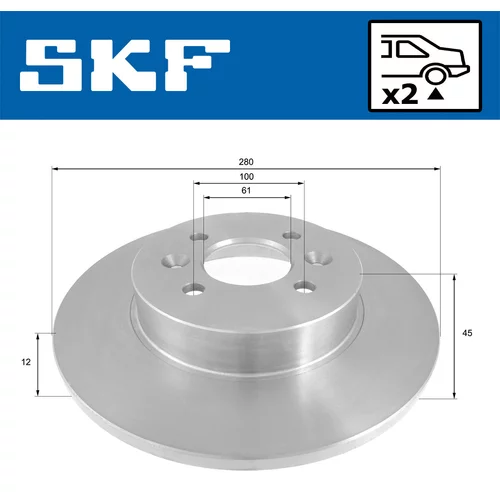 Brzdový kotúč VKBD 90439 S2 /SKF/ - obr. 1