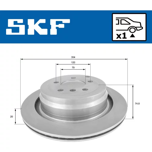 Brzdový kotúč VKBD 90761 V1 /SKF/ - obr. 1