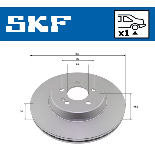 Brzdový kotúč VKBD 91332 V1 /SKF/ - obr. 1