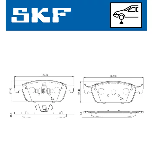 Sada brzdových platničiek kotúčovej brzdy VKBP 80151 /SKF/ - obr. 5