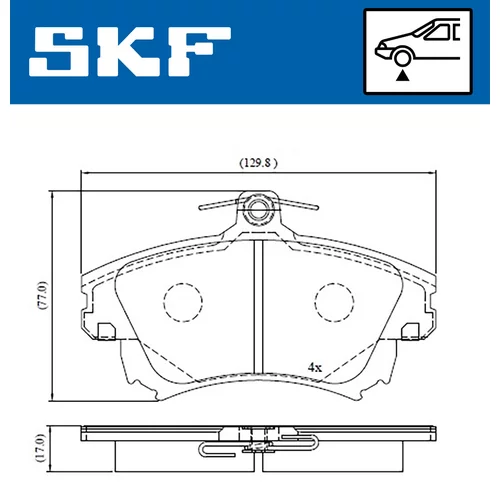 Sada brzdových platničiek kotúčovej brzdy VKBP 80404 A /SKF/ - obr. 1
