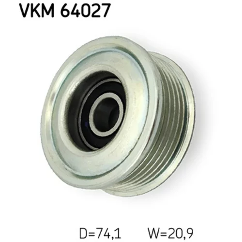Vratná/vodiaca kladka rebrovaného klinového remeňa VKM 64027 /SKF/ - obr. 1