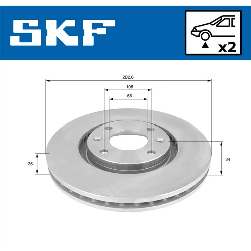 Brzdový kotúč VKBD 80002 V2 /SKF/ - obr. 1