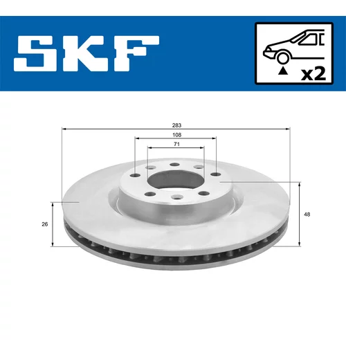 Brzdový kotúč VKBD 80049 V2 /SKF/ - obr. 1