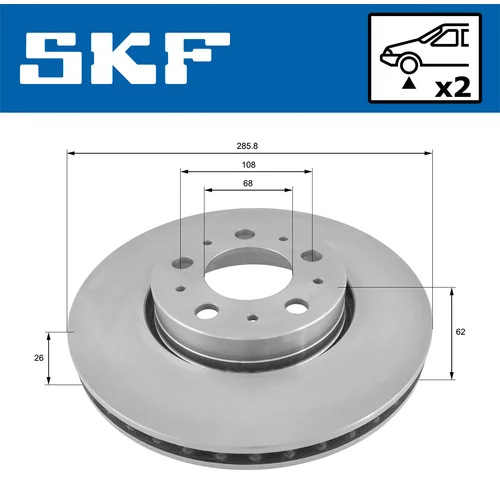 Brzdový kotúč VKBD 80261 V2 /SKF/ - obr. 1