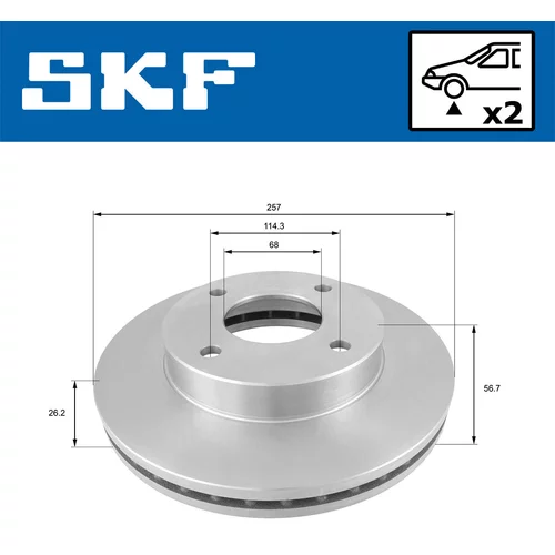 Brzdový kotúč VKBD 80300 V2 /SKF/ - obr. 1