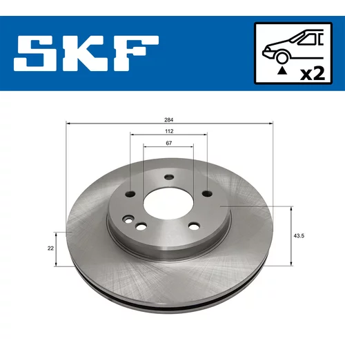 Brzdový kotúč VKBD 80461 V2 /SKF/ - obr. 1