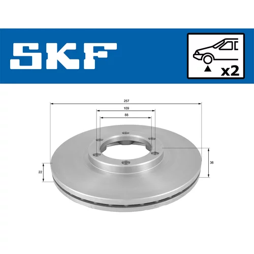 Brzdový kotúč VKBD 80955 V2 /SKF/ - obr. 1