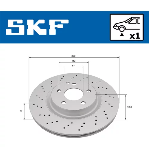 Brzdový kotúč VKBD 81239 V1 /SKF/ - obr. 1