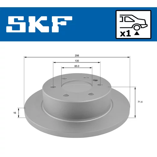 Brzdový kotúč VKBD 90032 S1 /SKF/ - obr. 1
