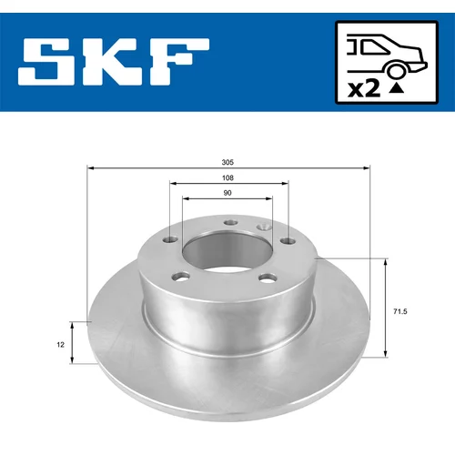 Brzdový kotúč VKBD 90048 S2 /SKF/ - obr. 1