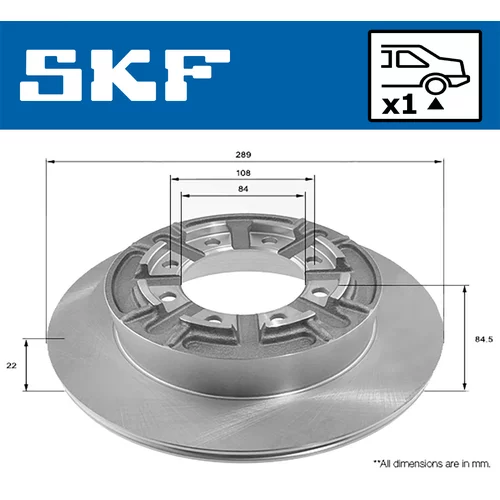 Brzdový kotúč VKBD 90098 S1 /SKF/ - obr. 1