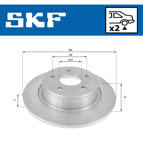 Brzdový kotúč VKBD 90121 S2 /SKF/ - obr. 1