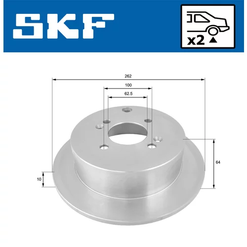 Brzdový kotúč VKBD 90307 S2 /SKF/ - obr. 1