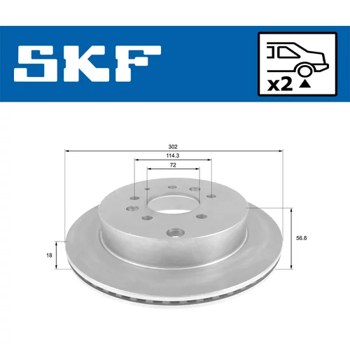 Brzdový kotúč VKBD 90747 V2 /SKF/ - obr. 1