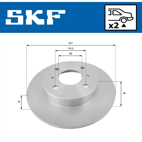 Brzdový kotúč VKBD 90967 S2 /SKF/ - obr. 1