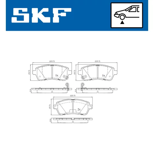 Sada brzdových platničiek kotúčovej brzdy VKBP 80096 A /SKF/ - obr. 1