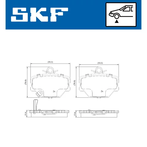 Sada brzdových platničiek kotúčovej brzdy VKBP 80111 A /SKF/ - obr. 6