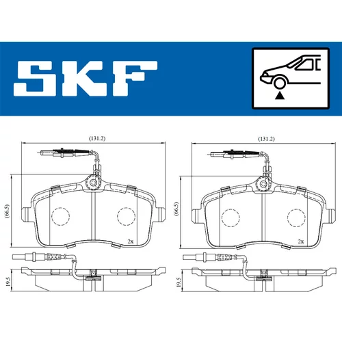 Sada brzdových platničiek kotúčovej brzdy VKBP 80232 E /SKF/ - obr. 1