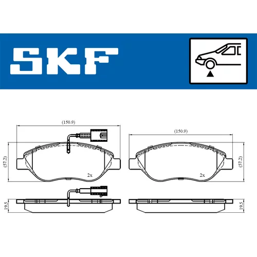 Sada brzdových platničiek kotúčovej brzdy VKBP 80395 E /SKF/ - obr. 1