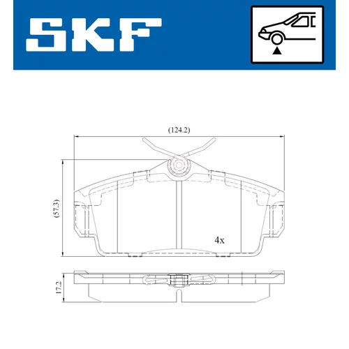 Sada brzdových platničiek kotúčovej brzdy VKBP 80428 /SKF/ - obr. 1