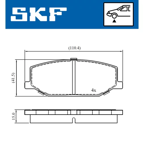 Sada brzdových platničiek kotúčovej brzdy VKBP 80457 /SKF/ - obr. 1