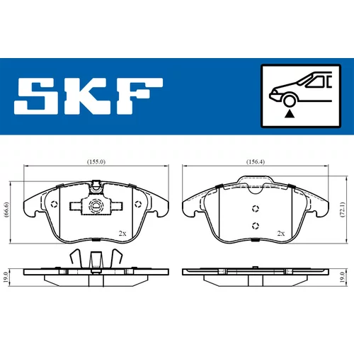 Sada brzdových platničiek kotúčovej brzdy VKBP 80503 /SKF/ - obr. 1