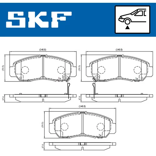 Sada brzdových platničiek kotúčovej brzdy VKBP 80558 A /SKF/ - obr. 1