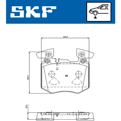 Sada brzdových platničiek kotúčovej brzdy VKBP 81361 /SKF/ - obr. 1