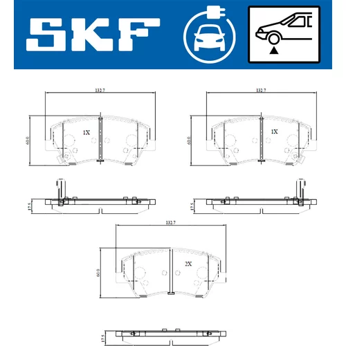 Sada brzdových platničiek kotúčovej brzdy VKBP 85010 EV /SKF/ - obr. 1