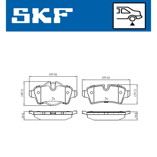 Sada brzdových platničiek kotúčovej brzdy VKBP 90068 /SKF/ - obr. 5