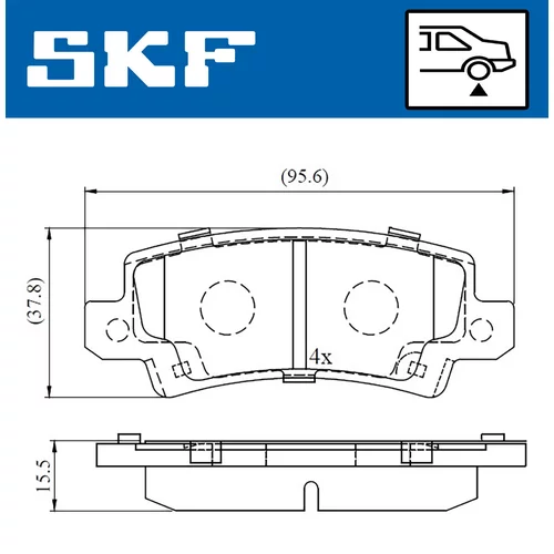 Sada brzdových platničiek kotúčovej brzdy VKBP 90208 A /SKF/ - obr. 1
