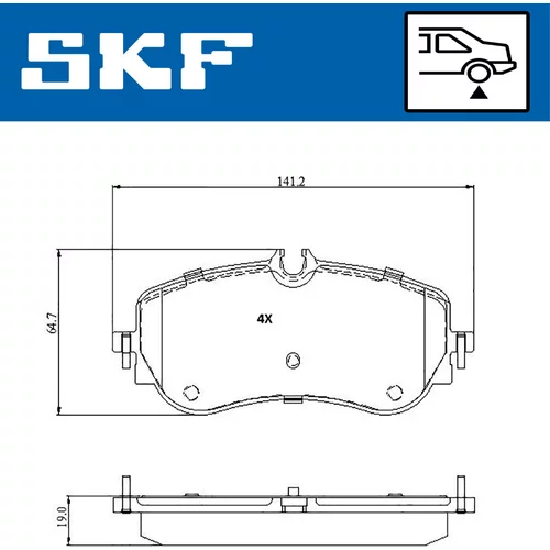 Sada brzdových platničiek kotúčovej brzdy VKBP 91373 /SKF/ - obr. 1
